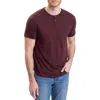 Threads 4 Thought Baseline Slub Henley In Maroon Rust