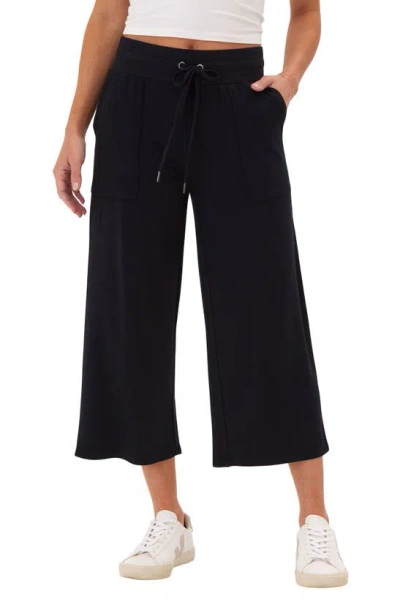 Threads 4 Thought Carrie Feather Fleece Crop Wide Leg Sweatpants In Black