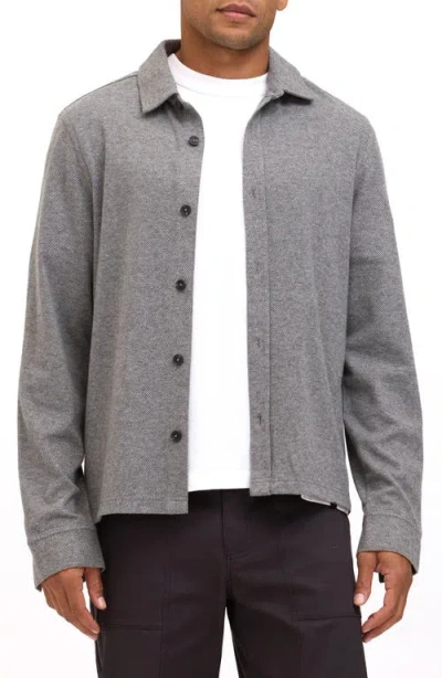 Threads 4 Thought Carter Relaxed Fit Brushed Jacquard Button-up Shirt In Gray