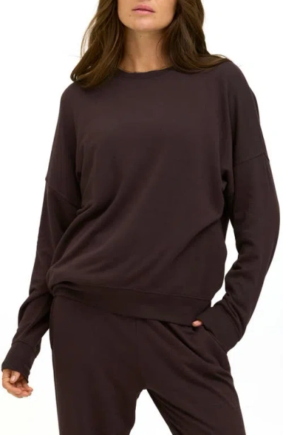 Threads 4 Thought Cathy Boyfriend Feather Fleece Sweatshirt In Cocoa