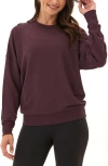 Threads 4 Thought Cathy Boyfriend Feather Fleece Sweatshirt In Peppercorn