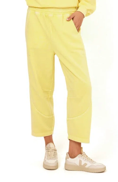Threads 4 Thought Chantel Mineral Wash Crop Wide Leg Pants In Yellow