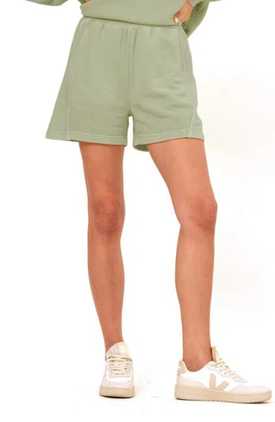 Threads 4 Thought Chantel Mineral Wash Fleece Shorts In Gray