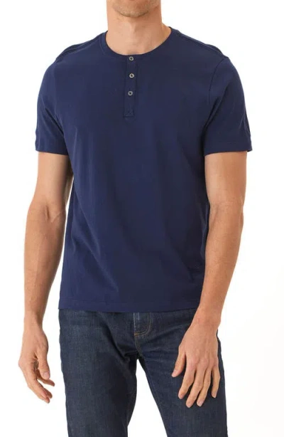 Threads 4 Thought Chester Classic Short Sleeve Henley In Raw Denim
