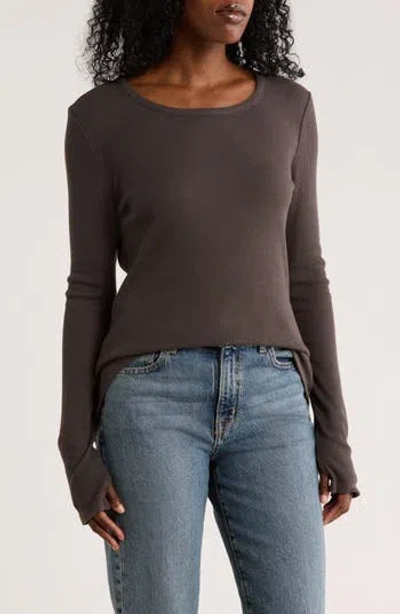Threads 4 Thought Clementine Rib Organic Cotton Blend Top In Brown