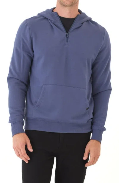 Threads 4 Thought Colton Feather Fleece Half Zip Hoodie In Blue