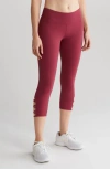 Threads 4 Thought Crisscross Crop Leggings In Aubergine