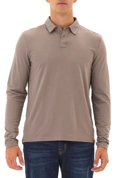 Threads 4 Thought Darryn Luxe Long Sleeve Polo In Paloma