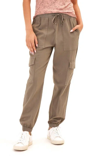 Threads 4 Thought Delilah Stretch Twill Cargo Joggers In Artichoke