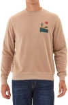Threads 4 Thought Desert Cactus Mineral Wash Crewneck Sweatshirt In Chai