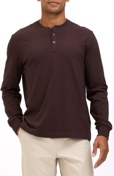Threads 4 Thought Doug Organic Cotton Henley In Brown