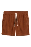 Threads 4 Thought Drawstring Corduroy Shorts In Brown