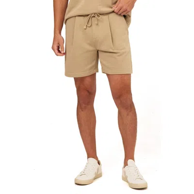Threads 4 Thought Easton Pleated Mineral Wash Terry Cloth Shorts In Gray