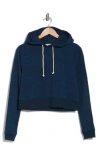 Threads 4 Thought Fleece Crop Hoodie In Blue