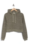 Threads 4 Thought Fleece Crop Hoodie In Green