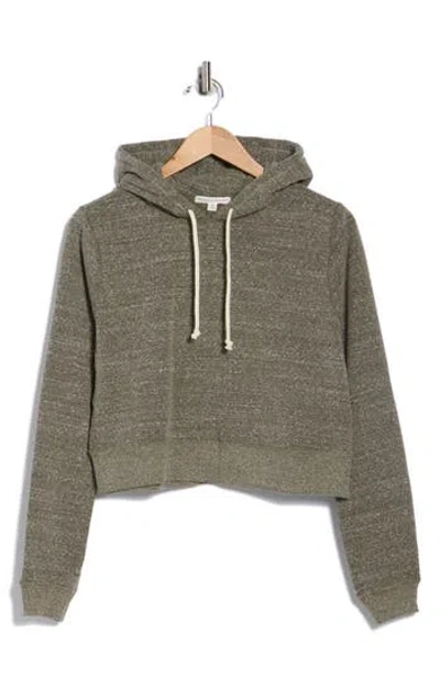 Threads 4 Thought Fleece Crop Hoodie In Green