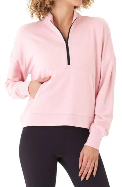 Threads 4 Thought Florynce Feather Fleece Half Zip Sweatshirt In Rose Blush