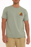 Threads 4 Thought Forest Sunset Graphic T-shirt In Green