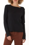 Threads 4 Thought Francine Texture Slub Long Sleeve T-shirt In Black