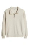 Threads 4 Thought Gabe Oversize Fleece Quarter Zip Pullover In Bone