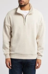 Threads 4 Thought Gabe Oversize Fleece Quarter Zip Pullover In Brown