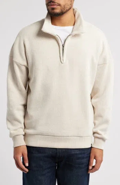 Threads 4 Thought Gabe Oversize Fleece Quarter Zip Pullover In Brown
