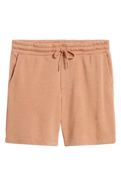 Threads 4 Thought Garrett Mineral Wash Fleece Drawstring Shorts In Brown Rose