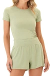 Threads 4 Thought Guadalupe Luxe Jersey Crop Top In Heather Willow