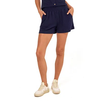 Threads 4 Thought Gwyneth Smocked Pull-on Shorts In Blue