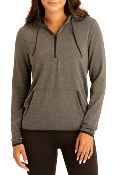 Threads 4 Thought Half Zip Fleece Hoodie In Gray