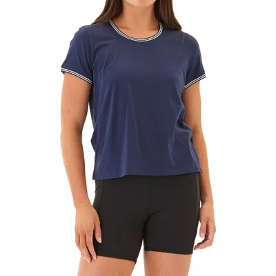 Threads 4 Thought Jordana Tipped Comfort Jersey T-shirt In Blue