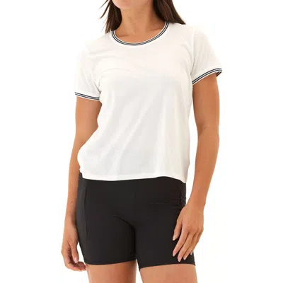 Threads 4 Thought Jordana Tipped Comfort Jersey T-shirt In White