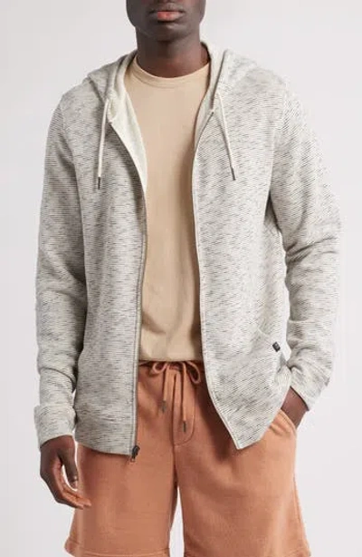 Threads 4 Thought Jordyn Stripe Organic Cotton French Terry Zip Hoodie In Gray