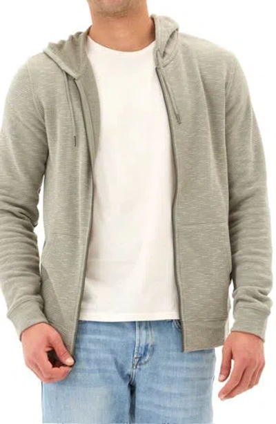 Threads 4 Thought Jordyn Stripe Organic Cotton French Terry Zip Hoodie In Gray