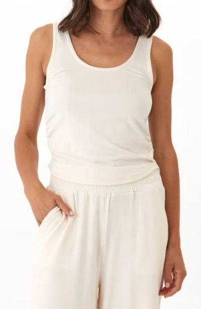 Threads 4 Thought Juliette Ruched Terry Tank In White