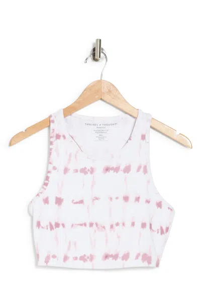 Threads 4 Thought Kady Indigo Stripe Wash Crop Top In Pink Multi