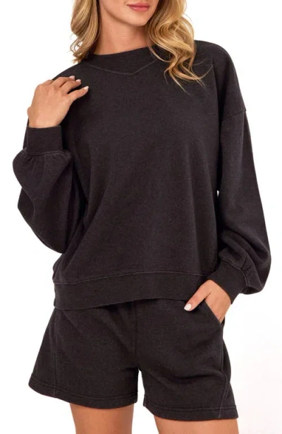 Threads 4 Thought Kaitlyn Mineral Wash Sweatshirt In Black