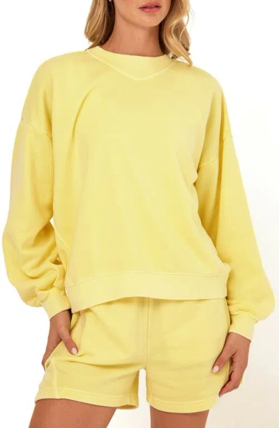 Threads 4 Thought Kaitlyn Mineral Wash Sweatshirt In Yellow