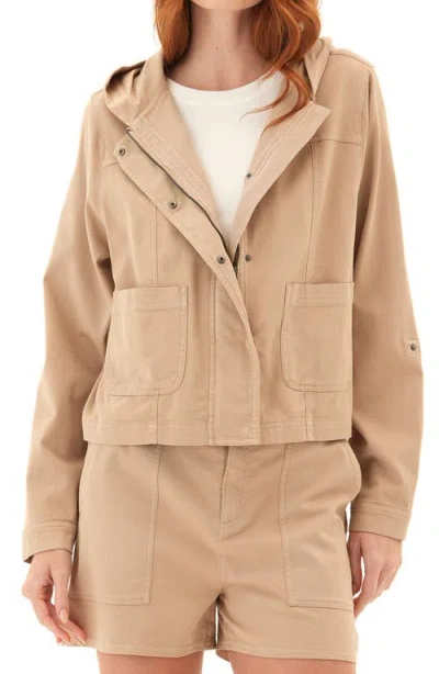 Threads 4 Thought Karina Hooded Stretch Twill Jacket In Chai