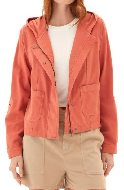 Threads 4 Thought Karina Hooded Stretch Twill Jacket In Firecracker