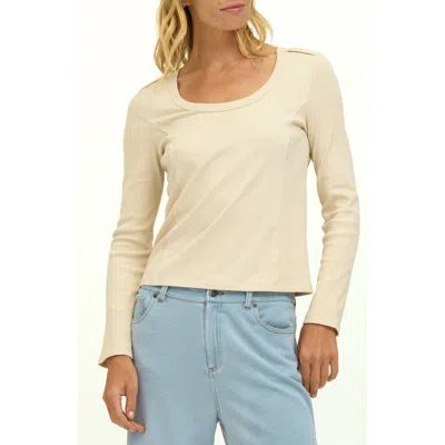 Threads 4 Thought Karlene Organic Cotton Long Sleeve T-shirt In Tapioca
