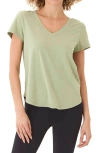 Threads 4 Thought Kristie Crisscross V-neck T-shirt In Heather Willow