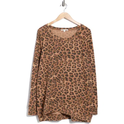 Threads 4 Thought Leopard Print Organic Cotton Blend Fleece Tunic In Multi