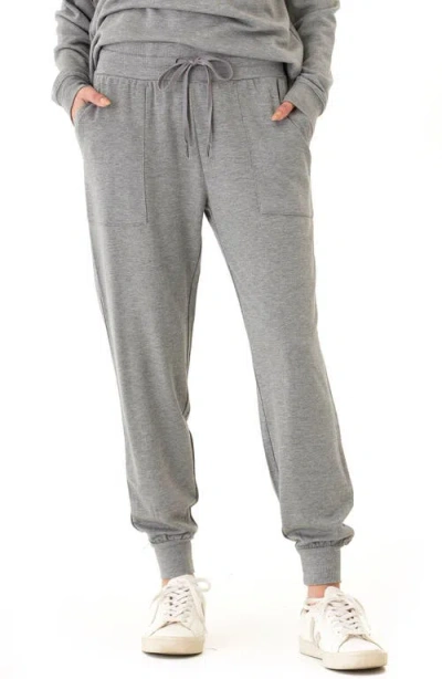 Threads 4 Thought Liara Feather Fleece Pocket Joggers In Heather Grey