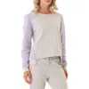 Threads 4 Thought Libby Colorblock Fleece Sweatshirt In Purple