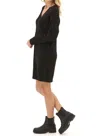 Threads 4 Thought Lilianna Cozy Rib Cardigan Sweater Dress In Black In Black