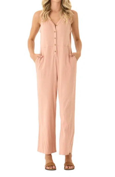 Threads 4 Thought Livvie Sleeveless Textured Jersey Jumpsuit