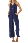 Threads 4 Thought Livvie Sleeveless Textured Jersey Jumpsuit In Purple