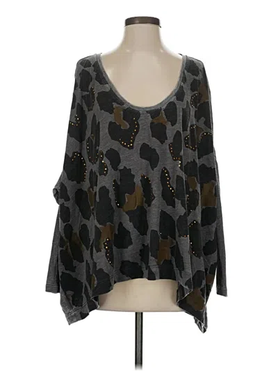 Pre-owned Threads 4 Thought Long Sleeve Blouse In Gray