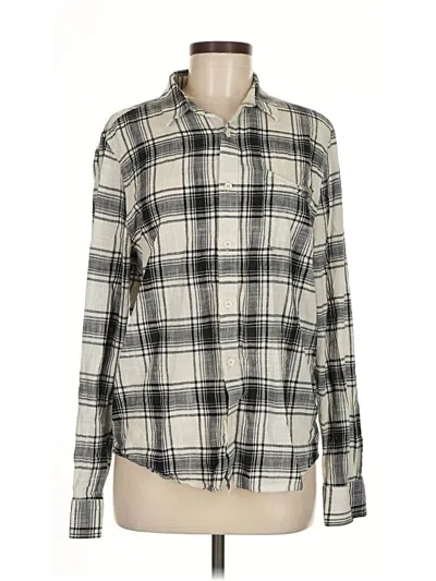 Pre-owned Threads 4 Thought Long Sleeve Button Down Shirt In White